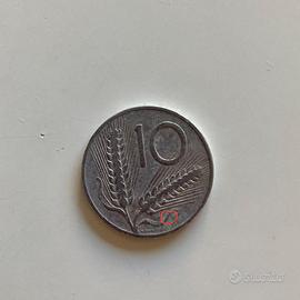Moneta 10 Lire con spiga 1953 - errori di conio
