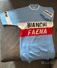Maglia Bianchi Faema Rara Ricamata - eroico