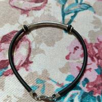 bracciale uomo argento 925 caucciù 
