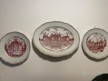 Set piatti decorativi Richard Ginori tema Castelli