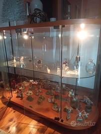 cristalliera vetrinetta espositiva top in ciliegio