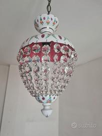 Lampadario in vetro di Boemia