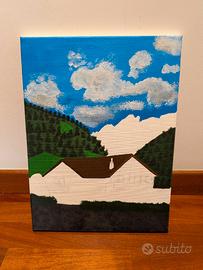 Dipinto su tela "Il Non Finito"- Paesaggio montano