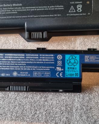 1707-Batteria PC Portatile Acer AS1031