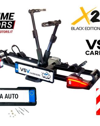 Portabici da gancio traino VSV X2 full led 2 bici 
