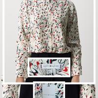 Tommy Hilfiger camicia blusa donna ecru  ribbon