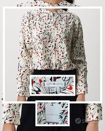 Tommy Hilfiger camicia blusa donna ecru  ribbon