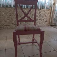 Sedia in legno con seduta imbottita