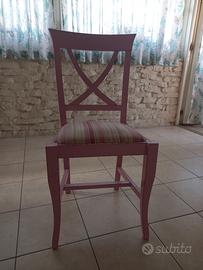 Sedia in legno con seduta imbottita