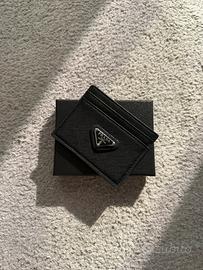 Porta carte prada nero