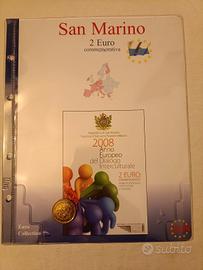  2 euro commemorativi San Marino 2008