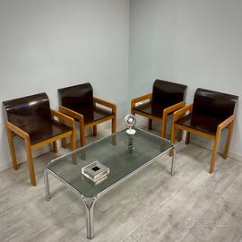 4 SEDIE TOBIA SCARPA ANNI 70 DESIGN ITALIA CHAIR
