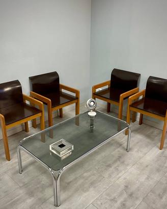 4 SEDIE TOBIA SCARPA ANNI 70 DESIGN ITALIA CHAIR