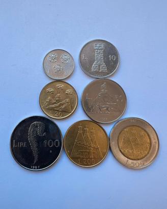 7 Monete lire San Marino 1987