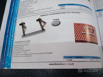 Staffa a tetto inox per condizionatori