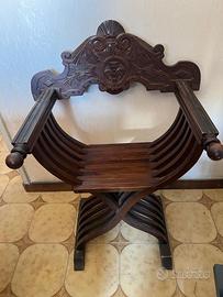 Coppia sedie savonarola fine anni 50