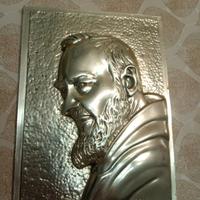 icona sacra padre pio argento