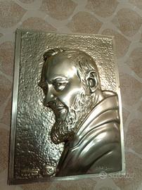 icona sacra padre pio argento