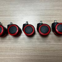 Set 5 ruote girevole in plastica