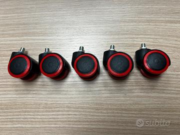 Set 5 ruote girevole in plastica