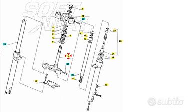 Piastra inferiore forcella Aprilia AF1 Project 108