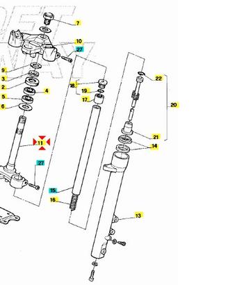 Piastra inferiore forcella Aprilia AF1 Project 108