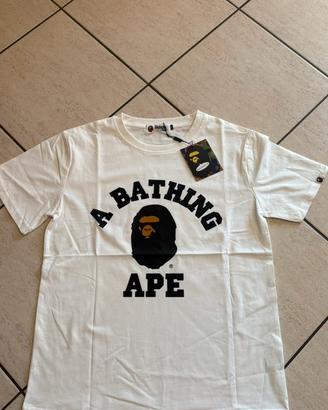 maglia bape uomo bianca