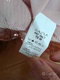 Minidress tgM rosa in payettes tutto foderato  per