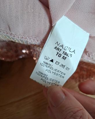 Minidress tgM rosa in payettes tutto foderato  per