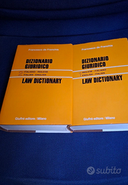 Dizionario giuridico. 2vol inglese-ITA De Franchis