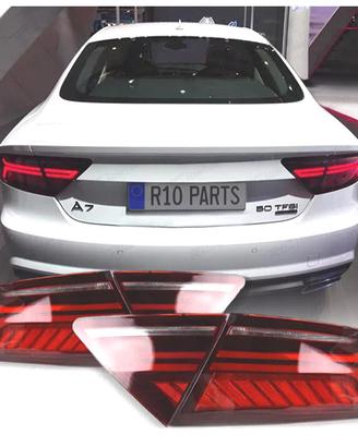FANALI AUDI A7 4G 10-17 LOOK RS7 FULL LED ROSSO AF