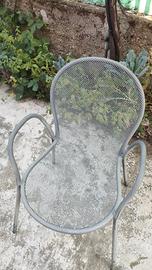 2 sedie da giardino in metallo 