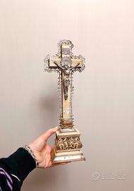Antico Crocifisso da Altare in legno collezione 