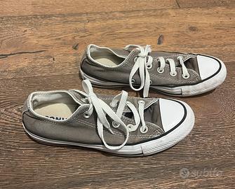 Converse All Star basse grigie taglia 36