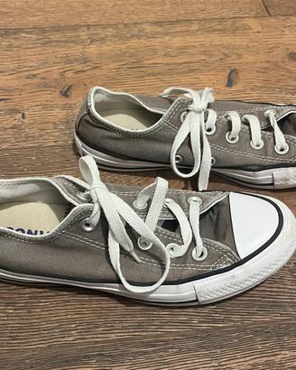 Converse All Star basse grigie taglia 36