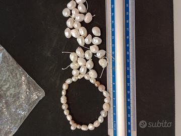 Perle barocche acqua dolce 28 pz + bracciale 24 pz