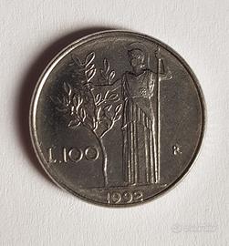 Moneta 100 Lire piccola 1992