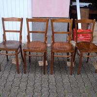 4 sedie thonet vienna di colore chiaro