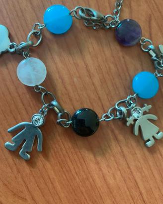 Bracciale le BEBE' con bambino e bambina