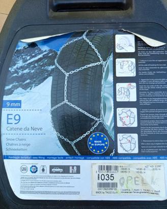 Catene da neve THULE modello E9 adatte per citycar