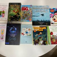 libri vari per bambini ragazzi e adulti