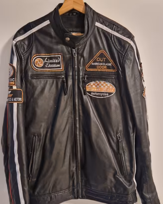 Giacca Moto Cafe Race vera pelle