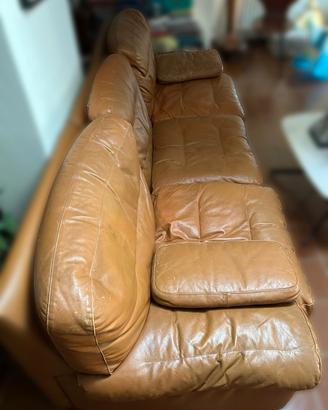 Divano 3 posti Vera Pelle color Cammello