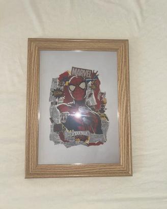 Quadretto Spider-Man Marvel / Stampa Collage con C