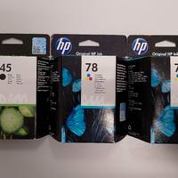 3 Cartucce Originali HP 45 Nero + 2x HP 78 Colore