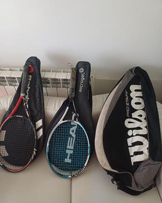 Racchette e borsa da tennis Wilson