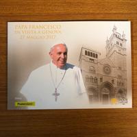 Papa Francesco - folder francobolli visita Genova