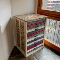 Cassettiera industriale vintage 12 cassetti