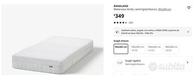 Materasso IKEA ANNELAND  semirigido – Come nuovo