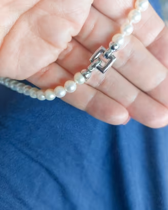 Collana perle e oro bianco DAMIANI 
